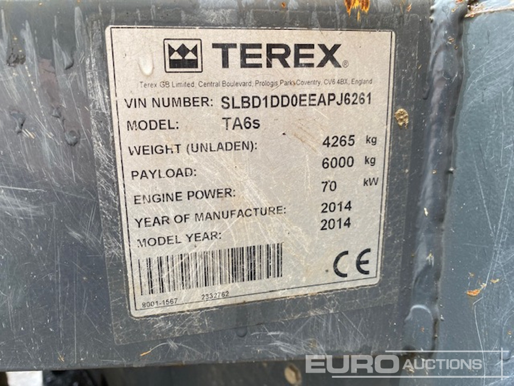 Mini dumper 2014 Terex TA6S: picture 9