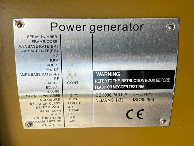 Generator set Delta Power DP90 - 60 KVA New / Unused / CE: picture 11