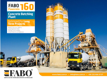 New Concrete plant FABO POWERMIX-160 STATIONARY CONCRETE BATCHING PLANT: picture 1