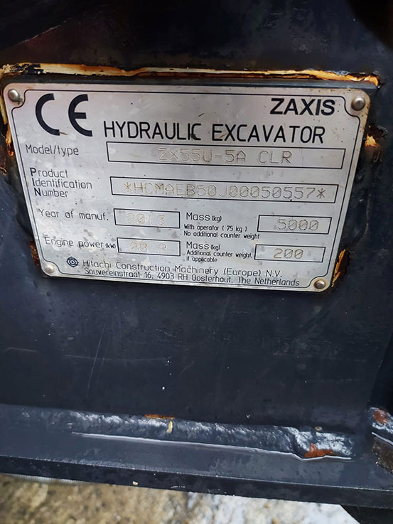 Mini excavator Hitachi ZX55-5A CLR: picture 18