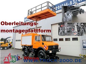 UNIMOG 424 4x4 Zweiwege Hubarbeitsbühne Strom/Oberleitg - Construction machinery