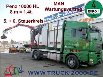 Timber transport MAN TGA 18.480 4x4 HydroDrive Penz10000 8m 1.394 kg: picture 1