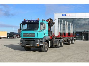 Timber transport, Crane truck MAN TGA 33.480  6x6 BL,+ AGAMA NPD 38,  PALFINGER: picture 1