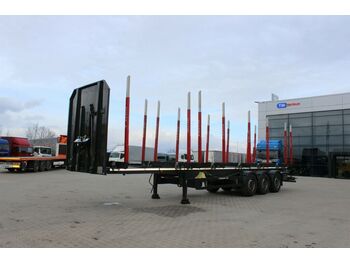 Timber transport, Semi-trailer Schwarzmüller RSA 3/E, SAF, LIFTING AXLE: picture 1
