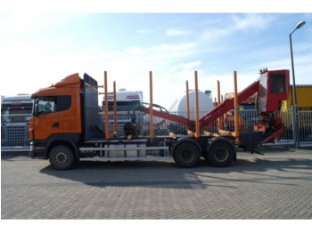 Scania R 480 6X4 LOG TRANSPORT WITH JONSERED 1020 LOGCR - Timber transport