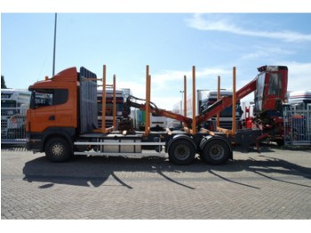 Scania R 480 6X4 LOG TRANSPORT WITH JONSERED 1020 LOGCR - Timber transport