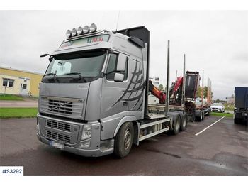 Timber transport VOLVO FH16 Timber Truck with Crane and Trailer: picture 1