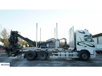 Timber transport VOLVO FH16 Timber Truck with crane and trailer: picture 1
