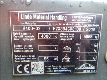 Linde H-40-D-02 - Diesel forklift: picture 3