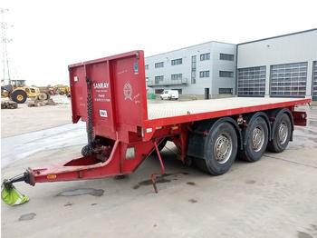Dropside/ Flatbed semi-trailer 2007 Tri Axe Draw Bar Flat Bed Trailer, Air Brake: picture 1