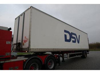 Closed box semi-trailer Schmitz Cargobull Citybox auflieger mit lenkung / ladebordwand