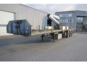 DAPA MED KRAN - Dropside/ Flatbed semi-trailer