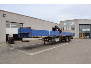 DAPA Med kran - Dropside/ Flatbed semi-trailer