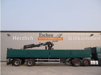 Schröder, Hiab R 165 F 3 Roll Kran, Luft, BPW  - Dropside/ Flatbed semi-trailer