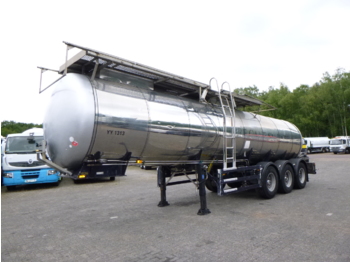Tank semi-trailer for transportation of food Feldbinder Food tank inox 23.5 m3 / 1 comp + pump: picture 1