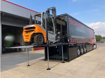 New Low loader semi-trailer Innenlader Zwischenlader Gabelstaplertransporter: picture 2