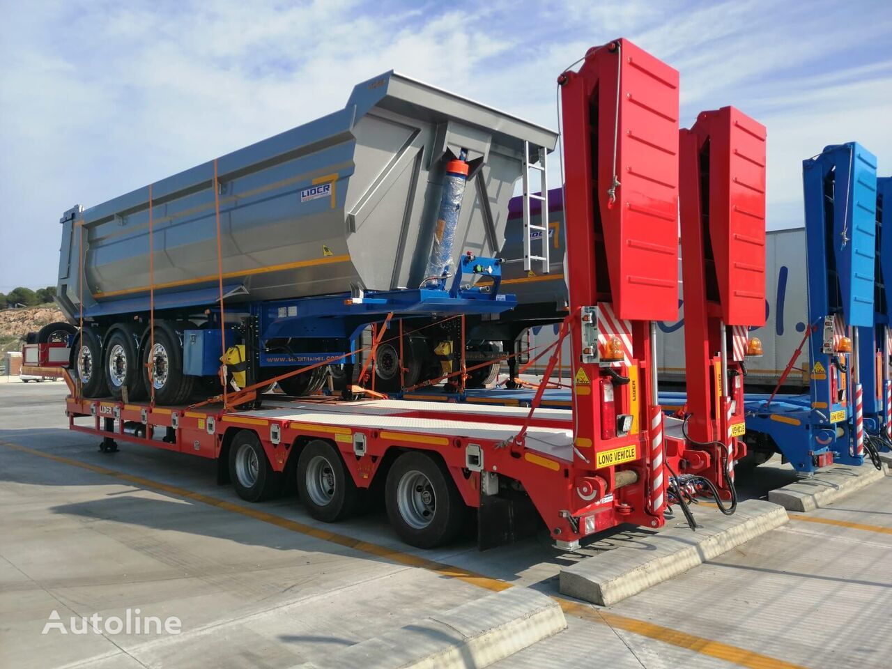 New Low loader semi-trailer for transportation of heavy machinery LIDER 2024  model new directly from manufacturer company available stock: picture 13