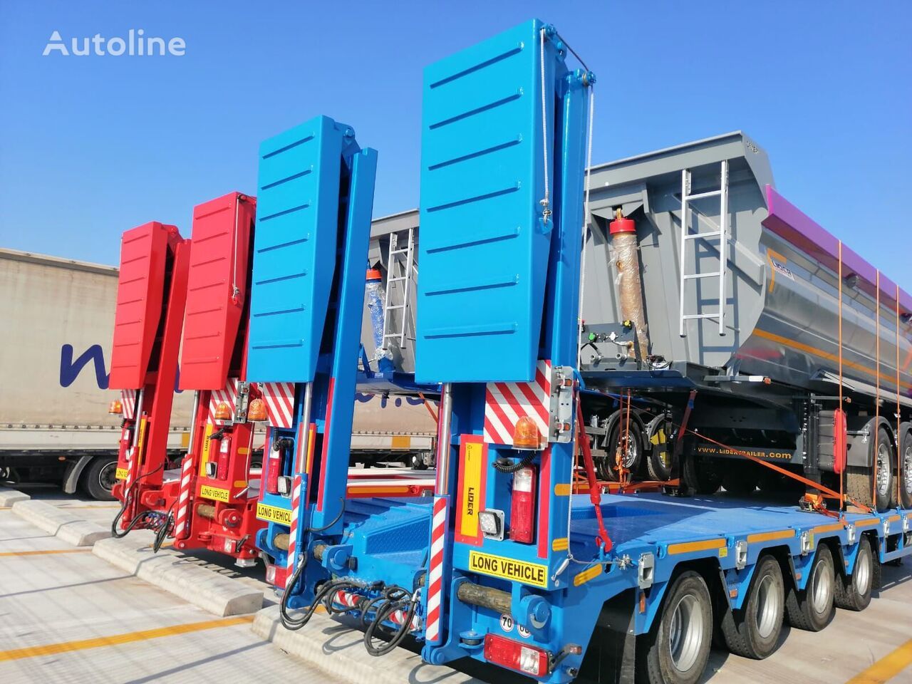 New Low loader semi-trailer for transportation of heavy machinery LIDER 2024  model new directly from manufacturer company available stock: picture 2