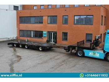 Low loader semi-trailer Floor 4-ass. Uitschuifbare semi dieplader