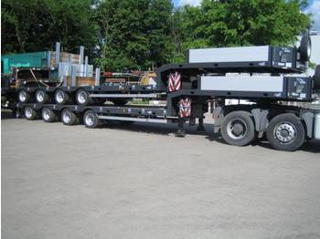 HRD 4-Achs-Tele-Semi-Auflieger niedrig - Low loader semi-trailer