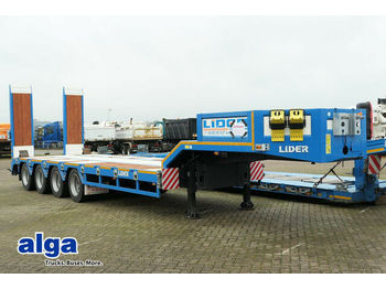 Low loader semi-trailer LIDER LWBD 4 Achser/86 t./hydr. Rampen/13,6 m.