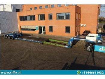 Low loader semi-trailer Nooteboom 3-ass. Uitschuifbare dieplader met afneembare nek