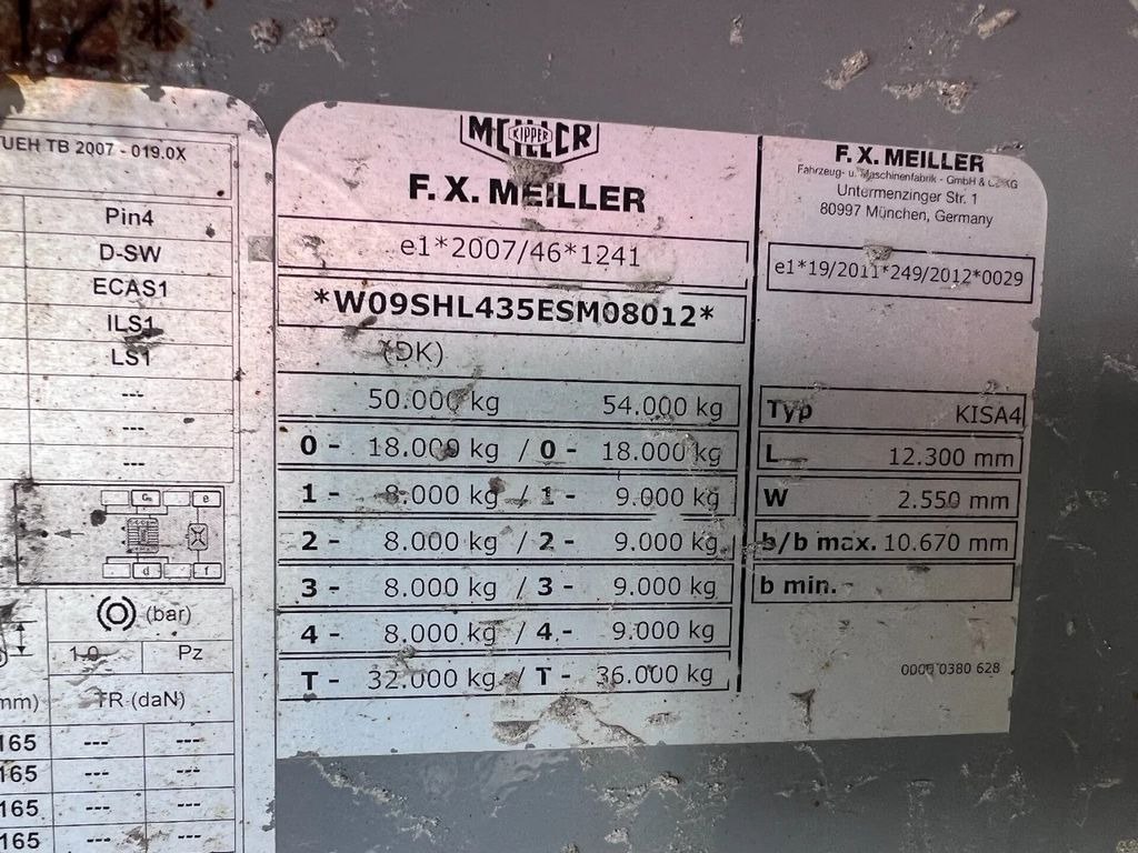 Tipper semi-trailer Meiller 4 AS MEILLER KIEPER 37m3 9X OP VOORAAD: picture 8
