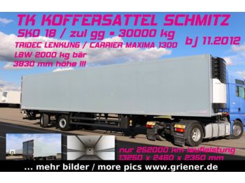 Refrigerator semi-trailer Schmitz Cargobull SKO 18/ LBW 2000 kg /TRIDEC / CARRIER 1300: picture 1