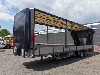 VELDHUIZEN P33-2 2-assige Zeilen Trailer - Aluminium Borden - Laadklep - Hardhoutenvloer - 05/2021 APK - Semi-trailer