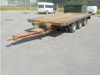 Dropside/ Flatbed semi-trailer Wheel Base Tri Axle Draw Bar Flat Bed Trailer (Plating Certificate Available): picture 1