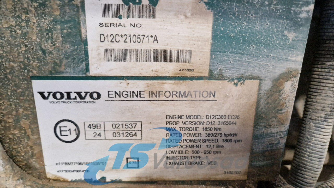 Engine for Truck Volvo mootor D12C380 D12C380: picture 2