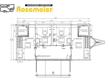 New Construction container, Trailer ROSEMEIER VE Dusch+WC Kombi 3 Toilettenanhänger: picture 2