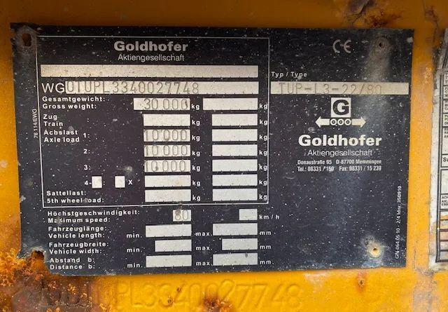 Low loader trailer for transportation of heavy machinery Goldhofer TUP-L3-22/80: picture 16