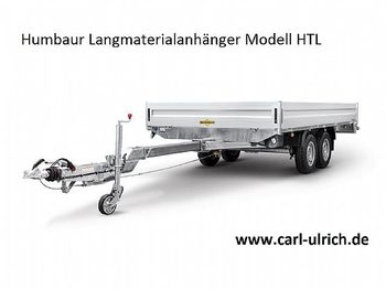 New Dropside/ Flatbed trailer Humbaur - Langmaterialanhänger HTL266121 mit Rohrzugdeichsel: picture 1
