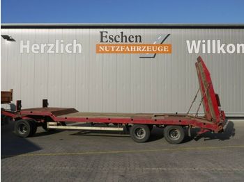 Low loader trailer Langendorf TUE 24/100-3, hydr. Rampen, Blatt, BPW: picture 1