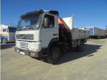 Dropside/ Flatbed truck CAMION GRUA VOLVO 380 4X4 PALFINGER PK 19000 2001: picture 1
