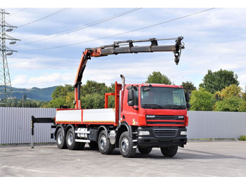 Crane truck DAF CF 85.410 Pritsche 6,80m+ PK 18002-EH C+FUNK/8x4: picture 2