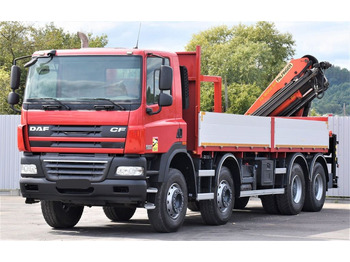 Crane truck DAF CF 85.410 Pritsche 6,80m+ PK 18002-EH C+FUNK/8x4: picture 3