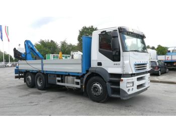 Dropside truck IVECO STRALIS 360 Euro5 CASSONE FISSO GRU