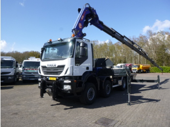 Container transporter/ Swap body truck, Crane truck Iveco AD410T50 8x4 + PM 85028 SP: picture 1