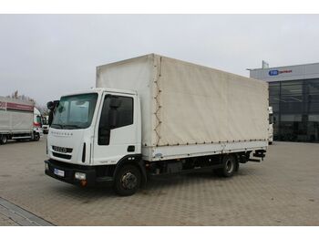 Curtainsider truck Iveco EUROCARGO 75E18, EURO 5 EEV, HYDRAULIC LIFT: picture 1