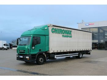 Curtainsider truck Iveco EUROCARGO ML 160E28, HYDRAULIC LIFT: picture 1