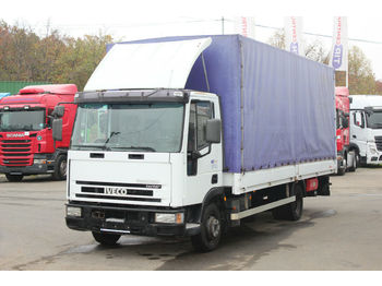 Curtainsider truck Iveco  EUROCARGO ML 75 E, HYDRAULIC LIFT: picture 1