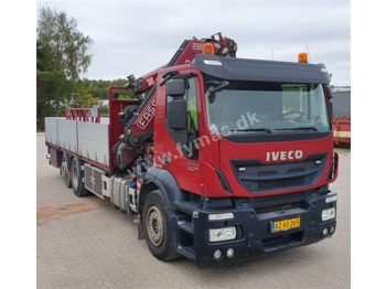 Dropside/ Flatbed truck Iveco Stralis 260 w/Fassi F275A: picture 1