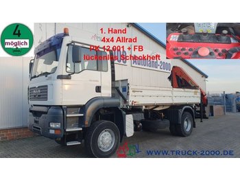 Tipper, Crane truck MAN TGA 18.390 4x4 Meiller Palfinger Kran aus 1.Hand: picture 1