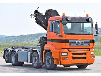 Hook lift truck, Crane truck MAN TGA 35.480 Abrollkipper* KRAN/FUNK: picture 3