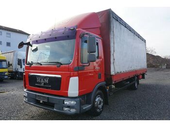 Curtainsider truck MAN TGL 12.180 BL *Tautliner/Edscha/Manual/Klima/LBW: picture 1