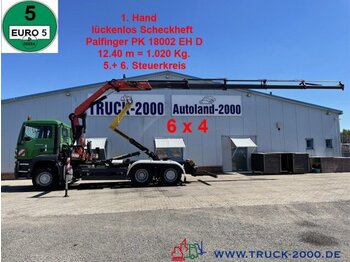 Hook lift truck, Crane truck MAN TGS 26.360 6x4 Kran PK 18002+12,70m Nur 181583KM: picture 1