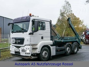 Skip loader truck MAN TGS 26.360 Absetzkipper 6x2 Euro 5: picture 1