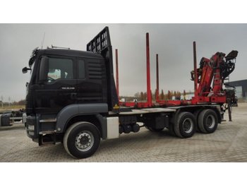 Truck for transportation of timber MAN TGS 26.540 XL 6x4 Doll-Kurzholz, KESLA 2111Z: picture 1